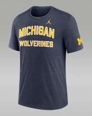 【NIKE】Michigan Wolverines Campus Block Velocity T-Shirt Michigan Campus Collegiate Block Men's Nike College T-Shirt